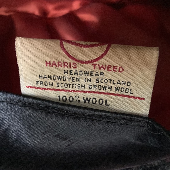 JJ Hat Center Harris Tweed Wool Vintage Fedora M - Picture 3 of 6